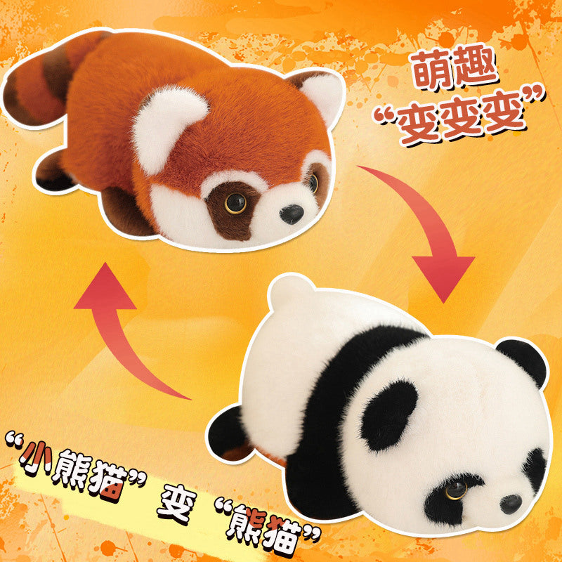 Reversible Panda to Red Panda Plush Toy – Cute Transforming Stuffed Animal Gift