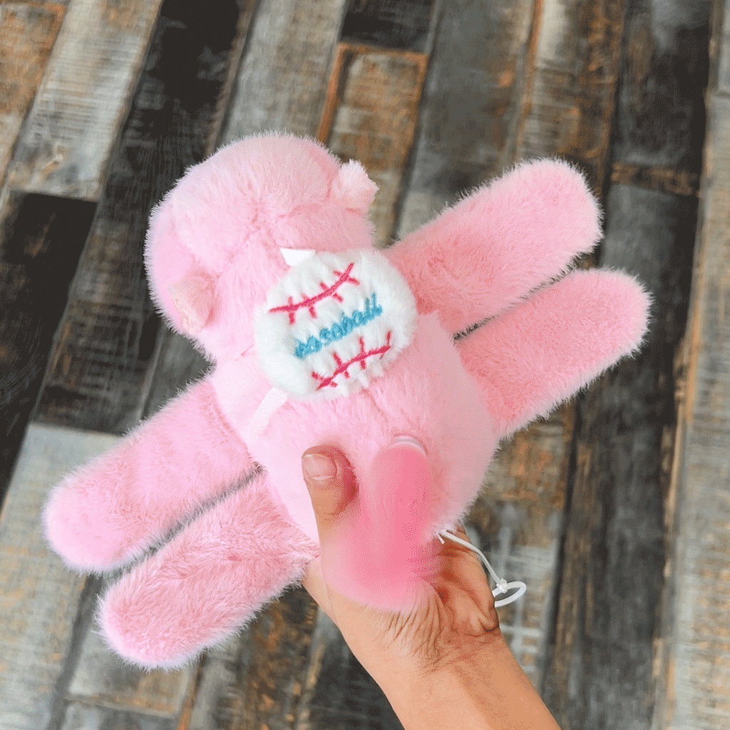 Cute Capybara Plush Slap Bracelet – Pink Animal Wristband Toy with Wagging Tail