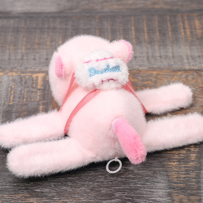 Cute Capybara Plush Slap Bracelet – Pink Animal Wristband Toy with Wagging Tail