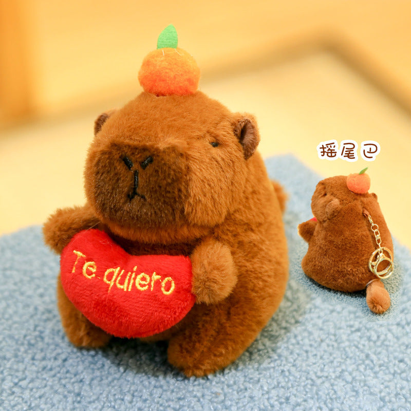 Cute Capybara Plush Slap Bracelet – Pink Animal Wristband Toy with Wagging Tail