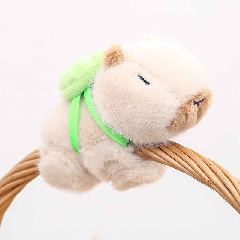 Cute Capybara Plush Slap Bracelet – Pink Animal Wristband Toy with Wagging Tail