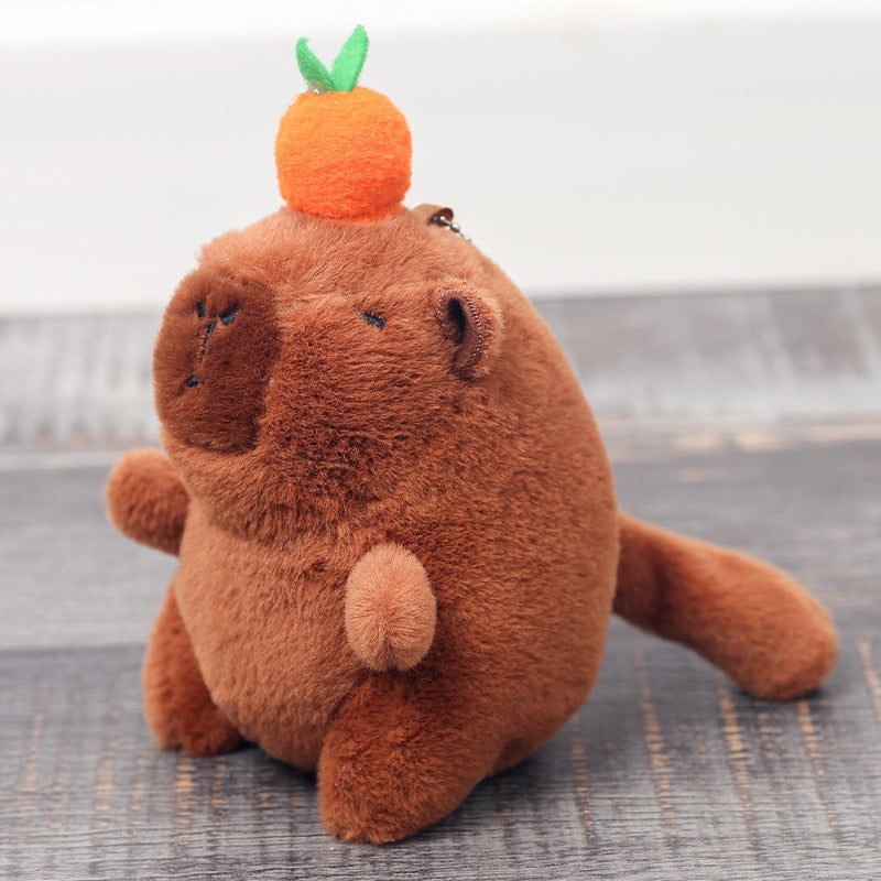Cute Capybara Plush Slap Bracelet – Pink Animal Wristband Toy with Wagging Tail