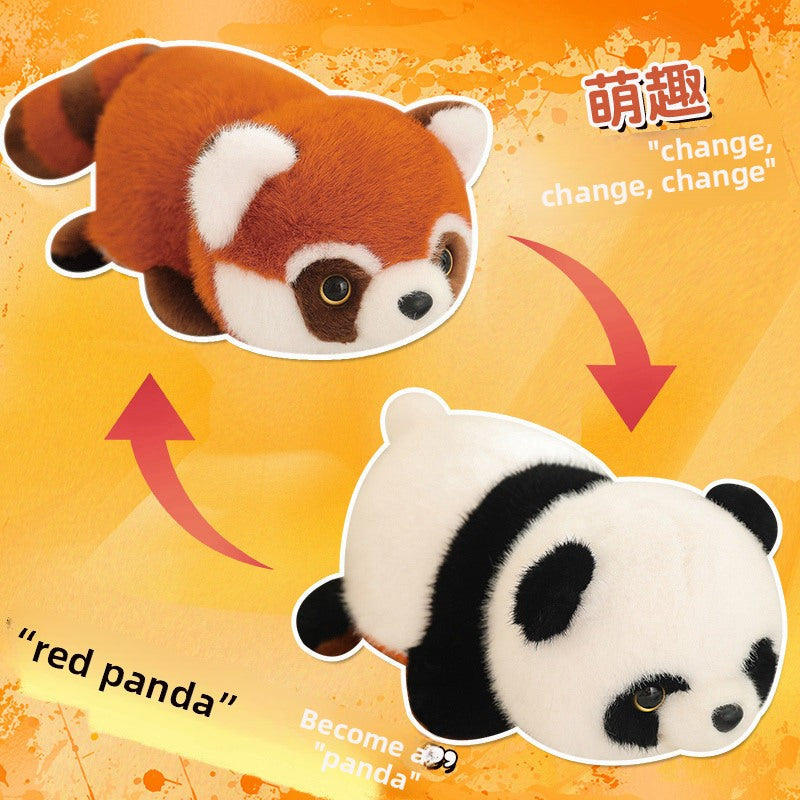 Reversible Panda to Red Panda Plush Toy – Cute Transforming Stuffed Animal Gift