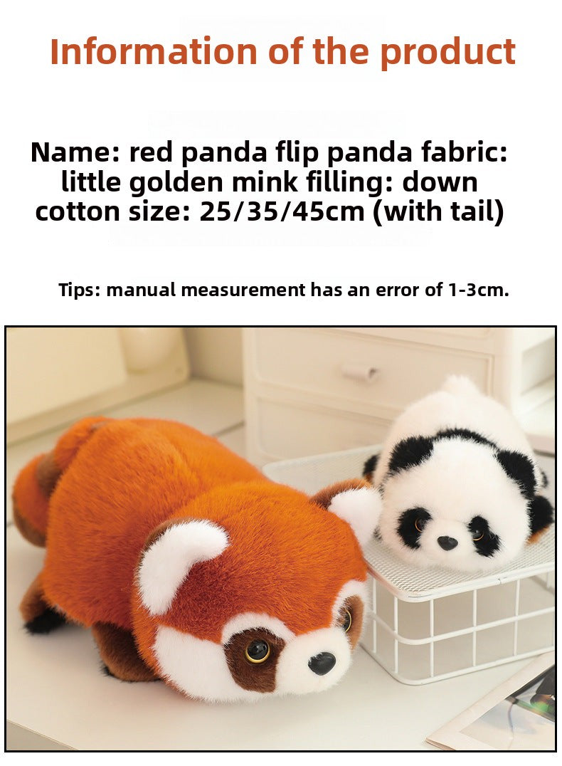 Reversible Panda to Red Panda Plush Toy – Cute Transforming Stuffed Animal Gift